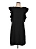 Naf Naf 100% Polyester Solid Black Casual Dress Size EU 42 / US 12 - photo 1