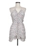 Zara 100% Polyester Print White Tan Cocktail Dress Size M - photo 1