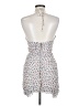 Zara 100% Polyester Print White Tan Cocktail Dress Size M - photo 2