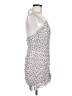 Zara 100% Polyester Print White Tan Cocktail Dress Size M - photo 4