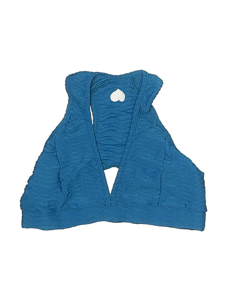 Pre-owned Booty By Brabants Swimsuit Top Blue Swimwear