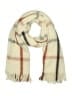 Unbranded Plaid Ivory Scarf One size - photo 1