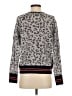 360 Cashmere 100% Cashmere Animal Print Gray Cashmere Pullover Sweater Size XS - photo 2