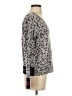 360 Cashmere 100% Cashmere Animal Print Gray Cashmere Pullover Sweater Size XS - photo 4