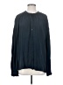Something Navy 100% Viscose Blue Long Sleeve Button-Down Shirt Size 4 - photo 1