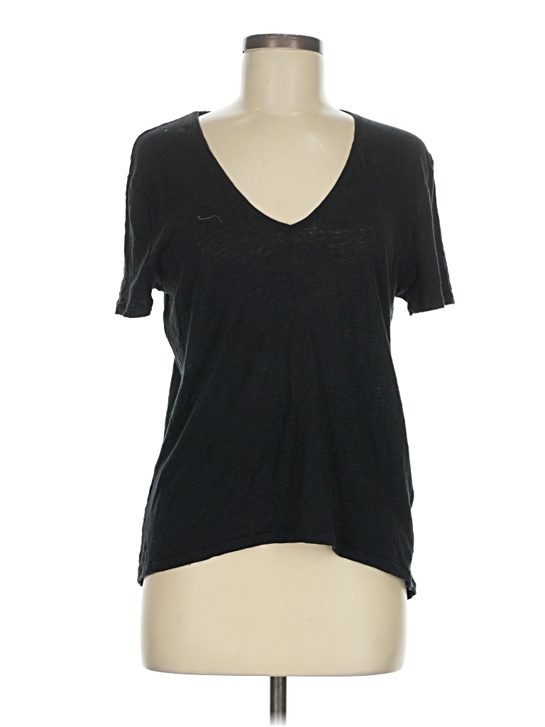 Pre-owned Zara Short Sleeve T-shirt In Black