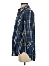Boho Chic Plaid Blue 3/4 Sleeve Button-Down Shirt Size XS - photo 5