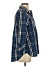 Boho Chic Plaid Blue 3/4 Sleeve Button-Down Shirt Size XS - photo 4