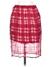 J.Crew 100% Viscose Checkered-gingham Red Casual Skirt Size XXS - photo 1