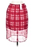 J.Crew 100% Viscose Checkered-gingham Red Casual Skirt Size XXS - photo 2