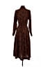 Nine Britton 100% Polyester Paisley Brown Casual Dress Size XS - photo 2