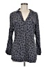 Splendid 100% Rayon Animal Print Gray Long Sleeve Blouse Size M - photo 1