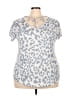 Lovely Melody Silver Short Sleeve Top Size 2X - photo 1