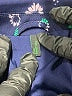 Stile Benetton 100% Polyester Hearts Blue Blazer Size M (kids) - photo 3