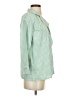 Assorted Brands Checkered-gingham Green 3/4 Sleeve Button-Down Shirt Size S - photo 4