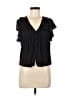 Maison d' Amelie 100% Polyester Black Short Sleeve Blouse Size XS - photo 1