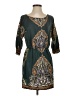 Glam 100% Polyester Paisley Teal Casual Dress Size S - photo 1