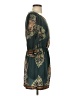 Glam 100% Polyester Paisley Teal Casual Dress Size S - photo 4