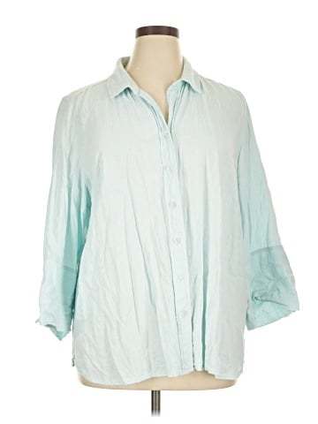 Adrienne Vittadini 3/4 Sleeve Button-Down Shirt (view 1)
