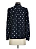 Ann Taylor LOFT 100% Rayon Polka Dots Blue Long Sleeve Blouse Size XS - photo 2