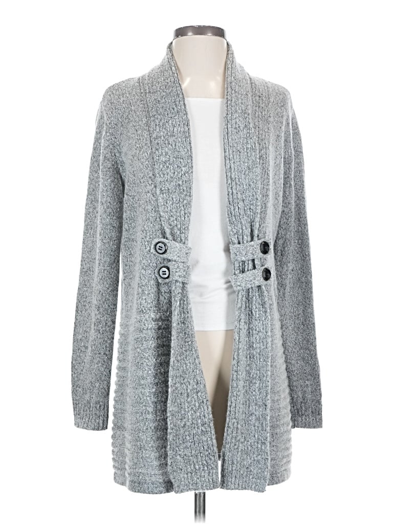 Pre-owned Ab Studio Cardigan Sweater In Gray