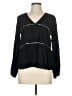 Hem & Thread Black Long Sleeve Blouse Size M - photo 1