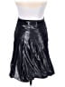 Assorted Brands Metallic Black Silver Faux Leather Skirt Size 12 - photo 2