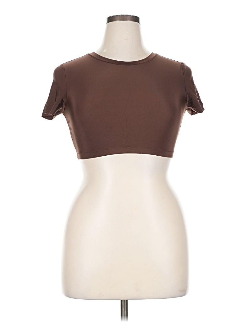 Pre-owned Aerie Short Sleeve T-shirt In Brown