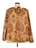 Torrid 100% Polyester Paisley Gold Long Sleeve Blouse Size 3X Plus (3) - photo 1