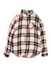 Justice Plaid Pink Long Sleeve Button-Down Shirt Size 14 - 16 - photo 1