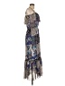 Bebe 100% Polyester Paisley Purple Blue Cocktail Dress Size M - photo 4