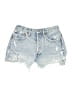 A Gold E 100% Cotton Blue Denim Shorts Size 25 waist - photo 1
