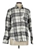 Universal Thread 100% Cotton Plaid Gray Long Sleeve Button-Down Shirt Size M - photo 1