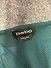 Bebe Black Green Faux Leather Skirt Size M - photo 4