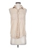 Michael Stars Tan Sleeveless Button-Down Shirt Size Sm (0) - photo 1