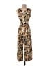 Ann Taylor Print Tan Jumpsuit Size XSEstimated - photo 2