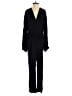 Aqua 100% Rayon Solid Black Jumpsuit Size S - photo 1