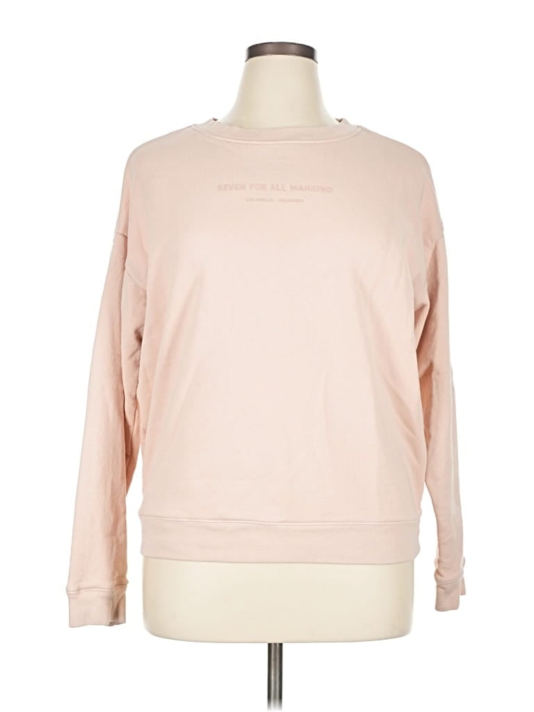 Pre-owned 7 For All Mankind Sweatshirt In Pink