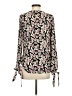 Lily Black 100% Polyester Floral Pink Long Sleeve Blouse Size S - photo 2