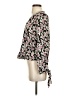 Lily Black 100% Polyester Floral Pink Long Sleeve Blouse Size S - photo 5
