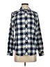 Vineyard Vines Performance 100% Polyester Checkered-gingham Blue Long Sleeve Blouse Size 4 - photo 1
