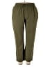Unbranded 100% Polyester Solid Green Casual Pants Size 3X - photo 1