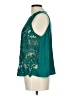 James Coviello 100% Polyester Teal Sleeveless Blouse Size L - photo 5