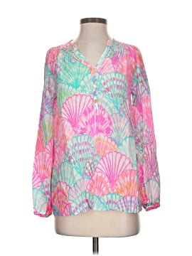 Lilly Pulitzer Long Sleeve Silk Top