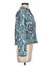 Kim Rogers 100% Polyester Paisley Teal Long Sleeve Blouse Size M (petite) - photo 4