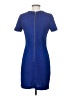 Collective Concepts Solid Blue Casual Dress Size S - photo 2