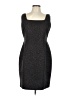 Tahari 100% Polyester Animal Print Gray Black Cocktail Dress Size XL (estimated, petite) - photo 1