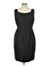 Tahari 100% Polyester Animal Print Gray Black Cocktail Dress Size XL (estimated, petite) - photo 2