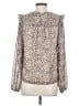 Pink Lily 100% Polyester Animal Print Brown Long Sleeve Blouse Size S - photo 2