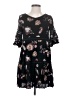 Eri + Ali 100% Rayon Print Black Casual Dress Size XS - photo 1